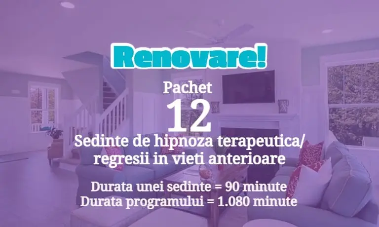 Program Combinat de Hipnoza & Regresie - RENOVARE